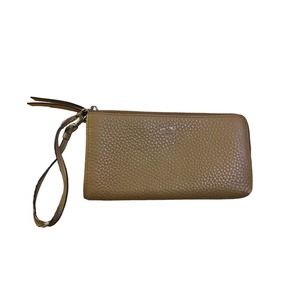Coach Brown Leather Corner Zip Wristlet Wallet
